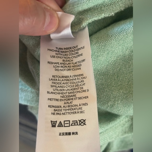 Anthropologie Puff Sleeved Turtleneck Soft Knit Sweater Mint Green Size: M - Picture 8 of 9